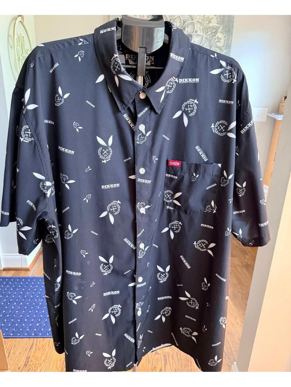 Men’s 4X Dixxon Flannel Co D-Lite The Gent Playboy Party Wear Short Sleeve Shirt